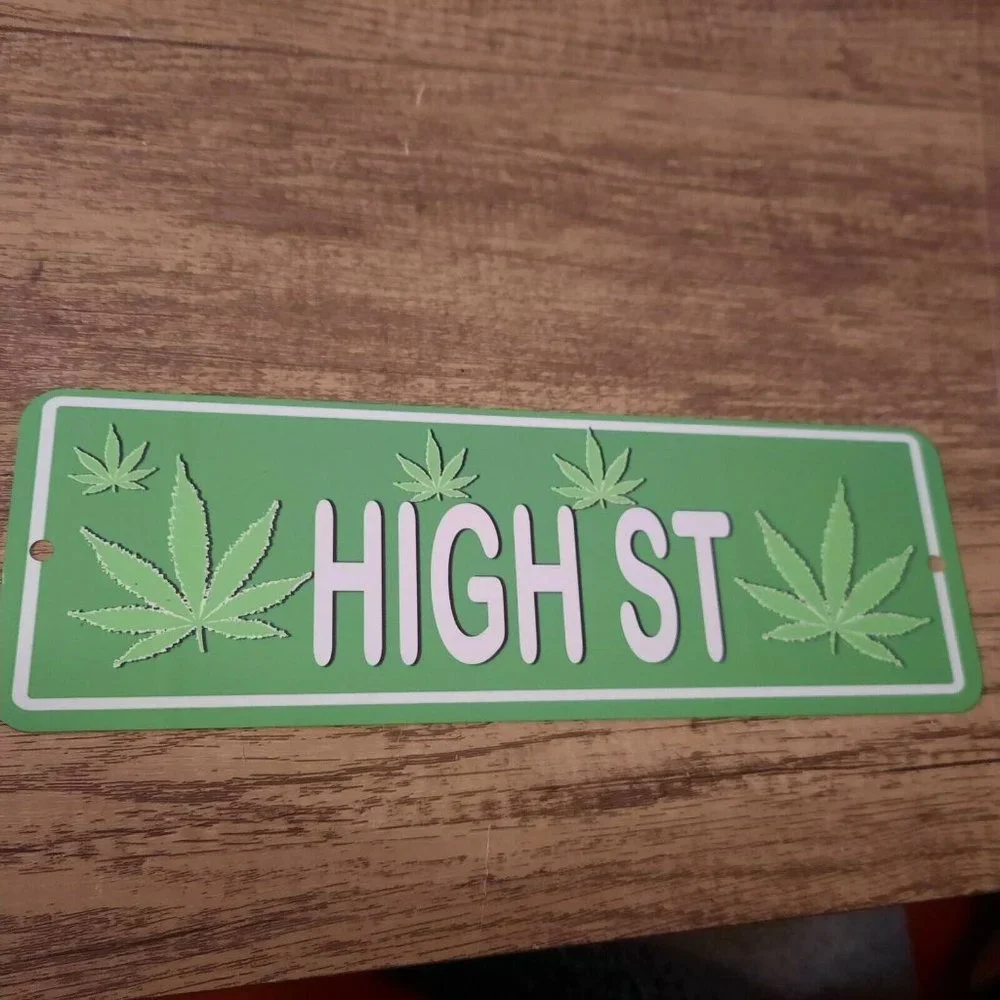 HIGH ST‎ 420 Street Weed 4x12 Metal Wall Sign